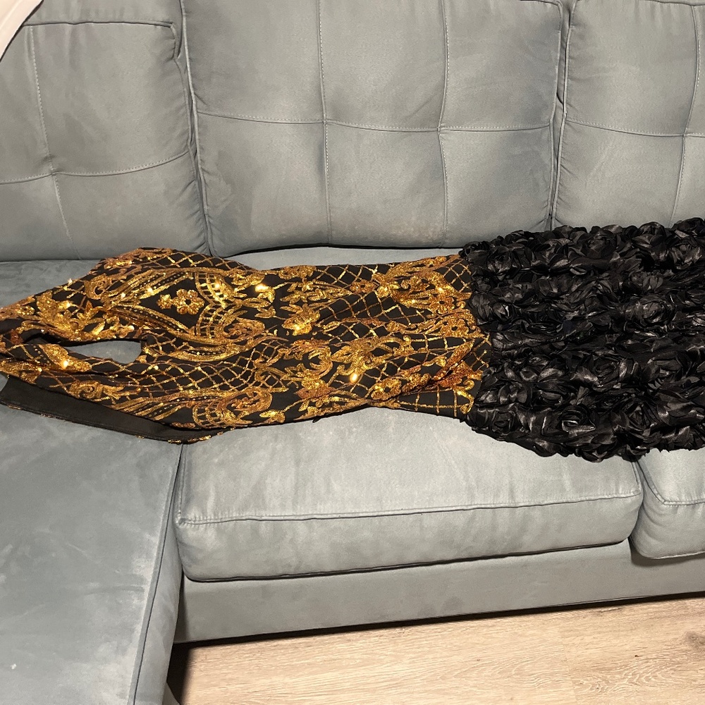Ball gown black and gold